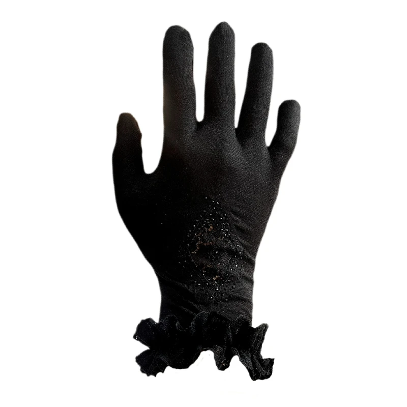 دستکش زنانه مدل مجلسی مچ پلیسه لوزی