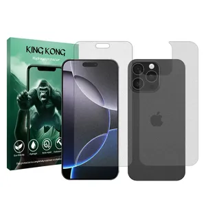 King Kong Tough model matte screen protector suitable for Apple iPhone 16 Pro Max mobile phone along with the back protector 