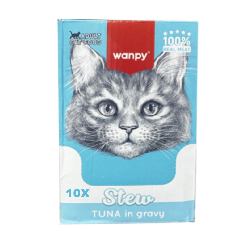 پوچ خورشتی گربه بالغ ونپی مدل استیو طعم ماهی تن بسته ۱۰ عددی