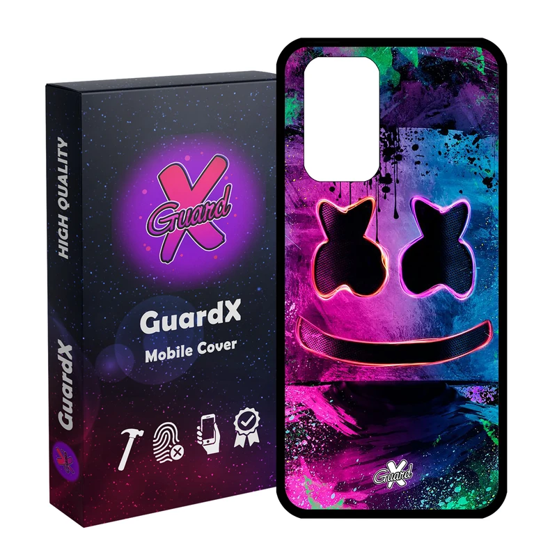 کاور گارد ایکس طرح Marshmello مدل Glass10028 مناسب برای گوشی موبایل شیائومی Redmi Note 10 Pro / Note 10 Pro Max