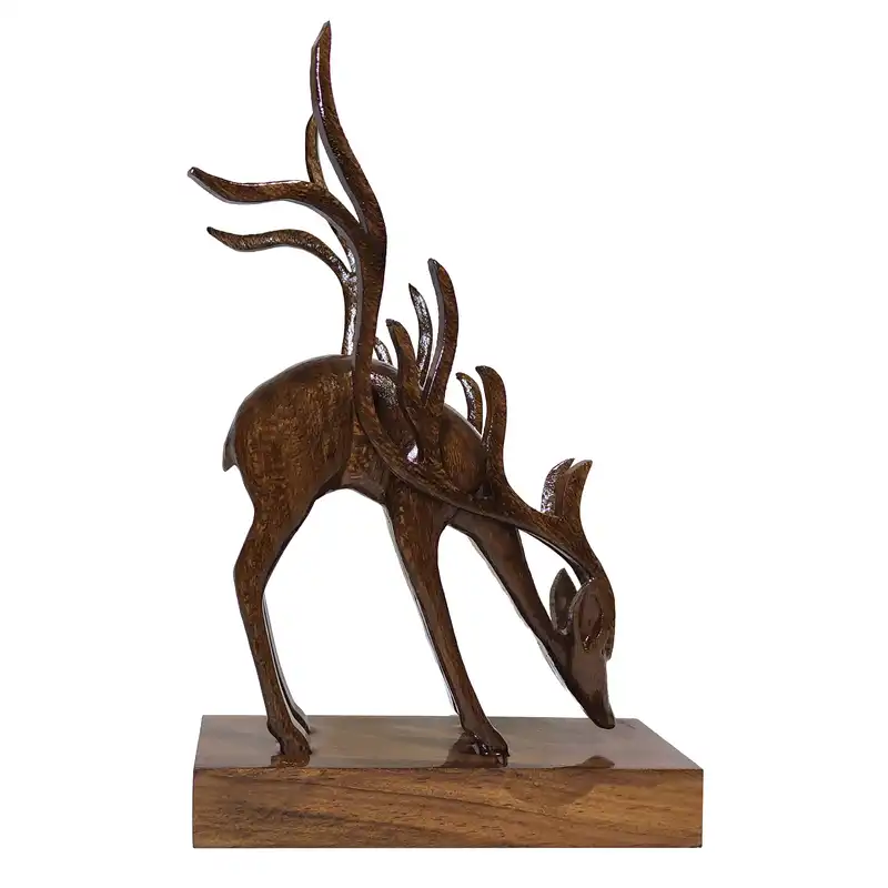 مجسمه چوبی طرح غزال مدل 40229