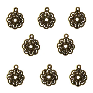 آویز دستبند مدل گل کد AD292 مجموعه 8 عددی