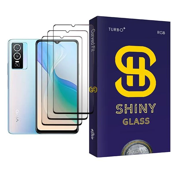 محافظ صفحه نمایش سرامیکی آتوچبو مدل Shiny Glass3 مناسب برای گوشی موبایل ویوو Y76 5G بسته سه عددی