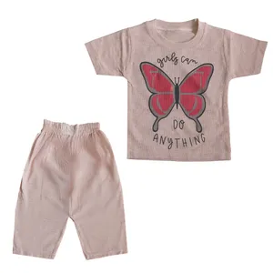 ست تی شرت و شلوارک دخترانه مدل PRV-NRJ