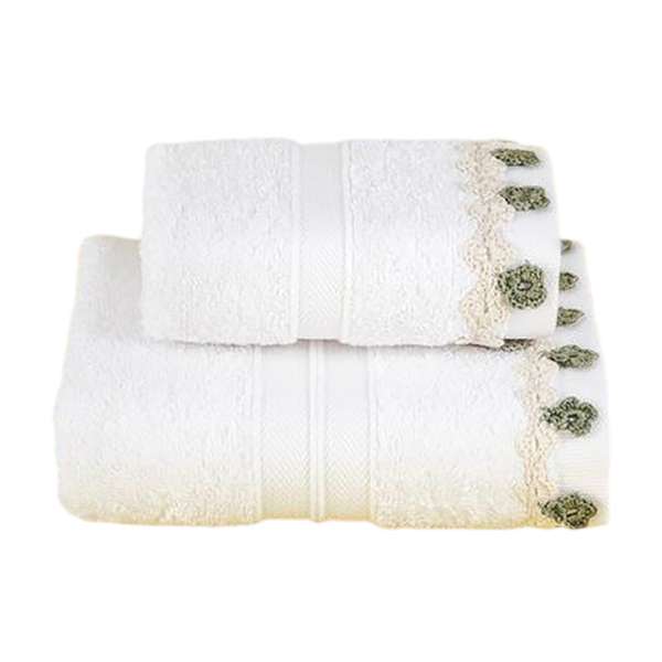 حوله دستی مادام کوکو مدل Jeanne سایز 76x50 سانتی متر مجموعه دو عددی