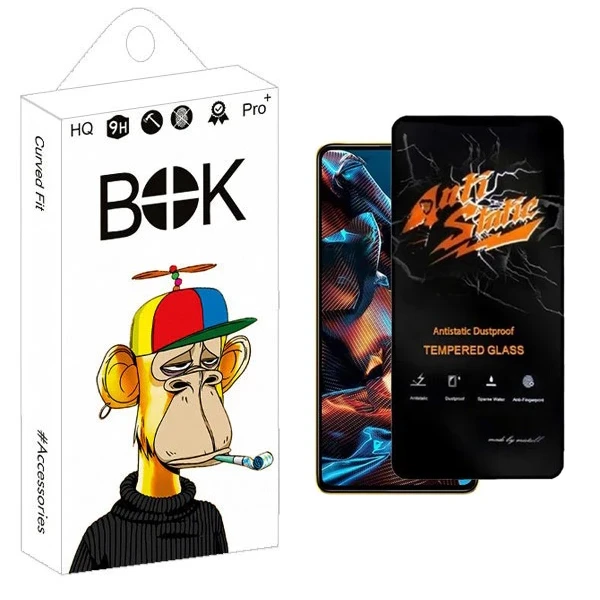 محافظ صفحه نمایش بوک مدل Carbon Antistatic مناسب برای گوشی موبایل شیائومی Redmi Note 12 Pro Plus / Note 12 Explorer / Note 12 Turbo / K50 Gaming / K40 Gaming / Poco X5 Pro / F3 GT