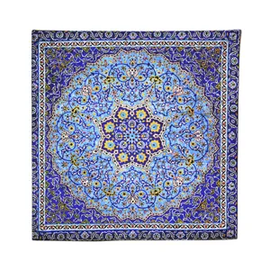 رومیزی مدل مخمل طرح کاشی کد 141