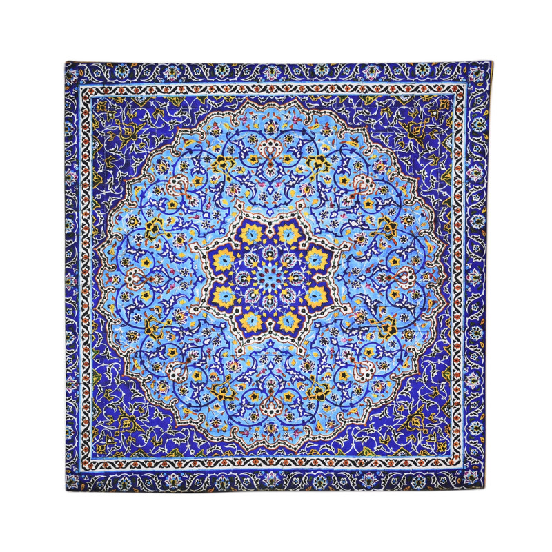 رومیزی مدل مخمل طرح کاشی کد 141