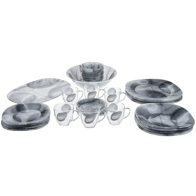 سرویس غذاخوری 38 پارچه لومینارک مدل Pebbles