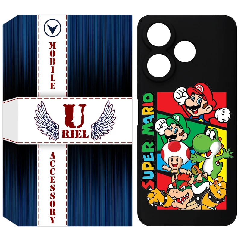 کاور یوریل مدل KSH کد 76 طرح ماریو مناسب برای گوشی موبایل شیائومی Redmi 13 4G / 13 5G / Poco M6 4G