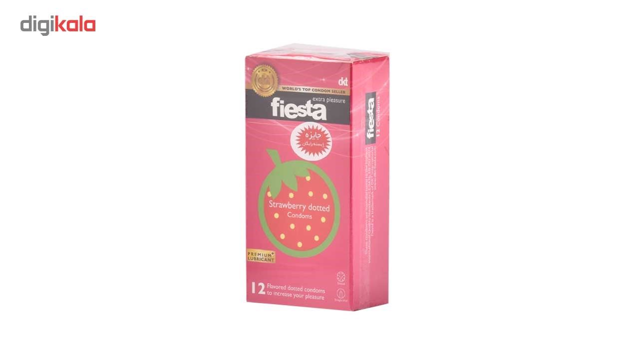 کاندوم خاردار فیستا مدل Strawberry Dotted بسته 12 عددی -  - 3