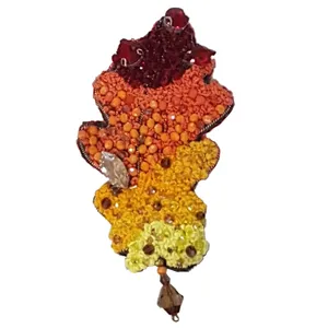 گیره مو زنانه مدل برگ پاییزی کد GOL860