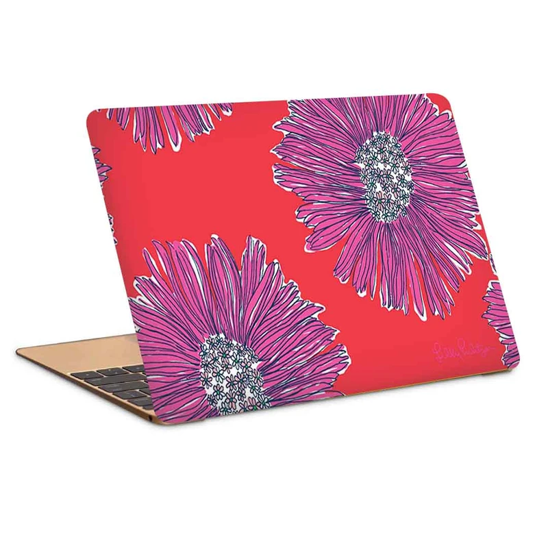 استیکر لپ تاپ طرح red pattern flower کد c-771مناسب برای لپ تاپ 15.6 اینچ
