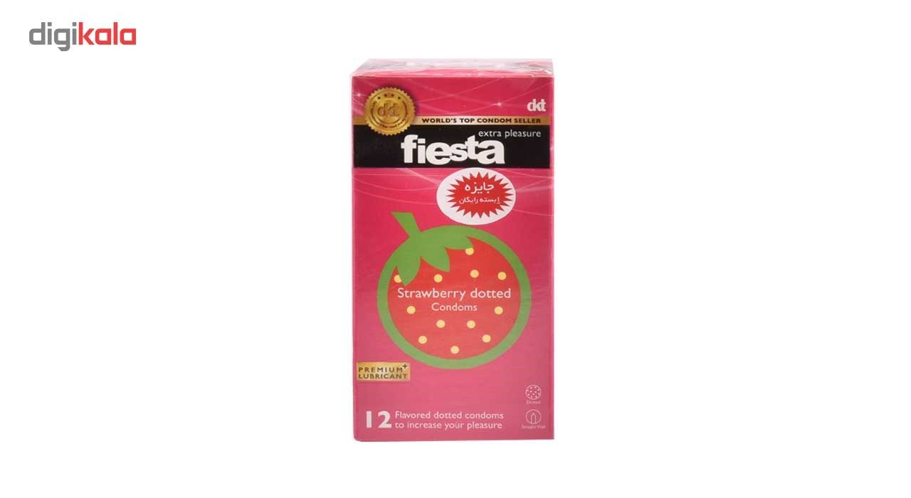 کاندوم خاردار فیستا مدل Strawberry Dotted بسته 12 عددی -  - 2