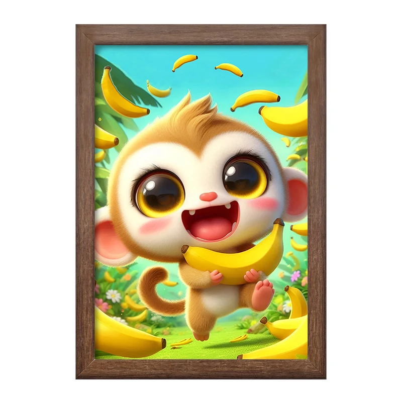 تابلو خندالو طرح میمون کیوت کد F6079