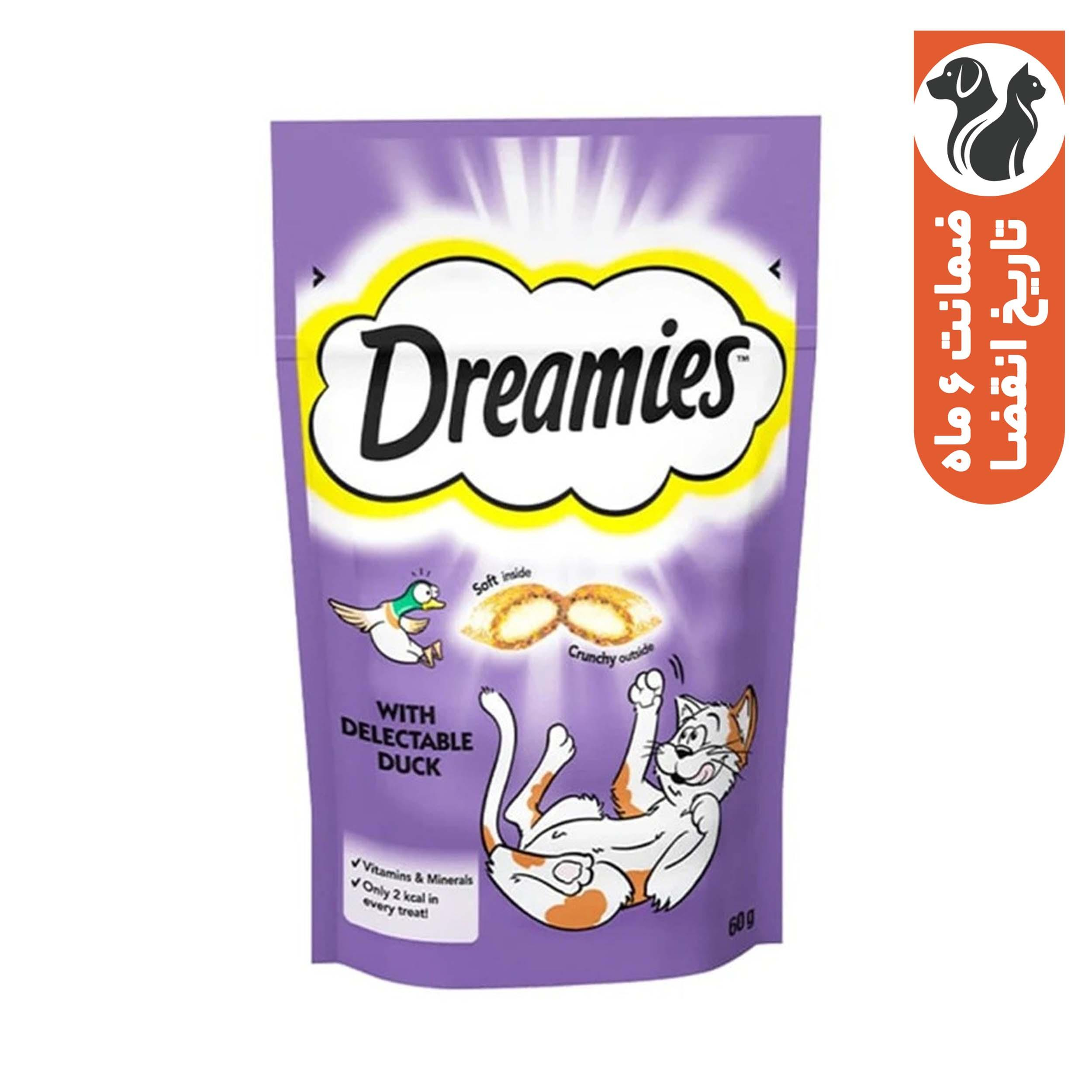تشویقی گربه دریمیز مدل اردک وزن 60 گرم