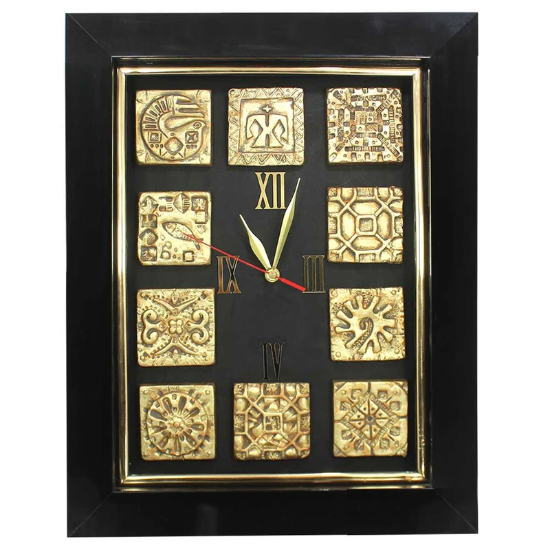 ساعت دیواری طرح کاشی 