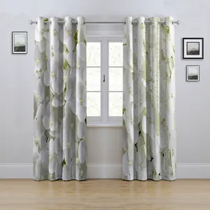پرده مدل پانچی طرح گل و مروارید سایز 280x145 سانتی متر