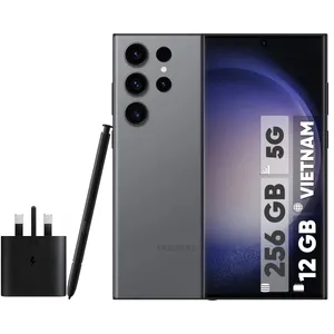 گوشی موبایل سامسونگ مدل Galaxy S23 Ultra دو سیم کارت ظرفیت 256 گیگابایت و رم 12 گیگابایت به همراه شارژر سامسونگ - ویتنام