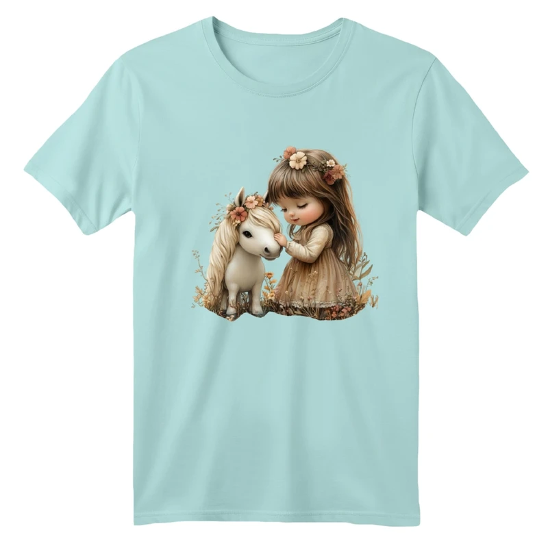 تی شرت آستین کوتاه بچگانه مدل دخترک کد 8