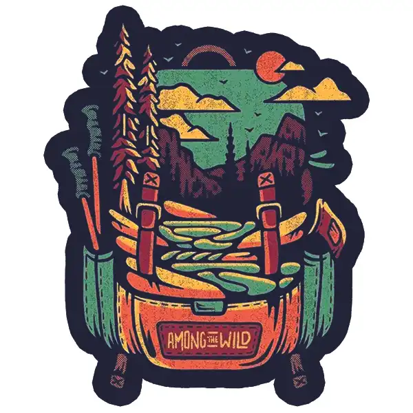 استیکر پارچه و لباس مدل among the wild کد 7