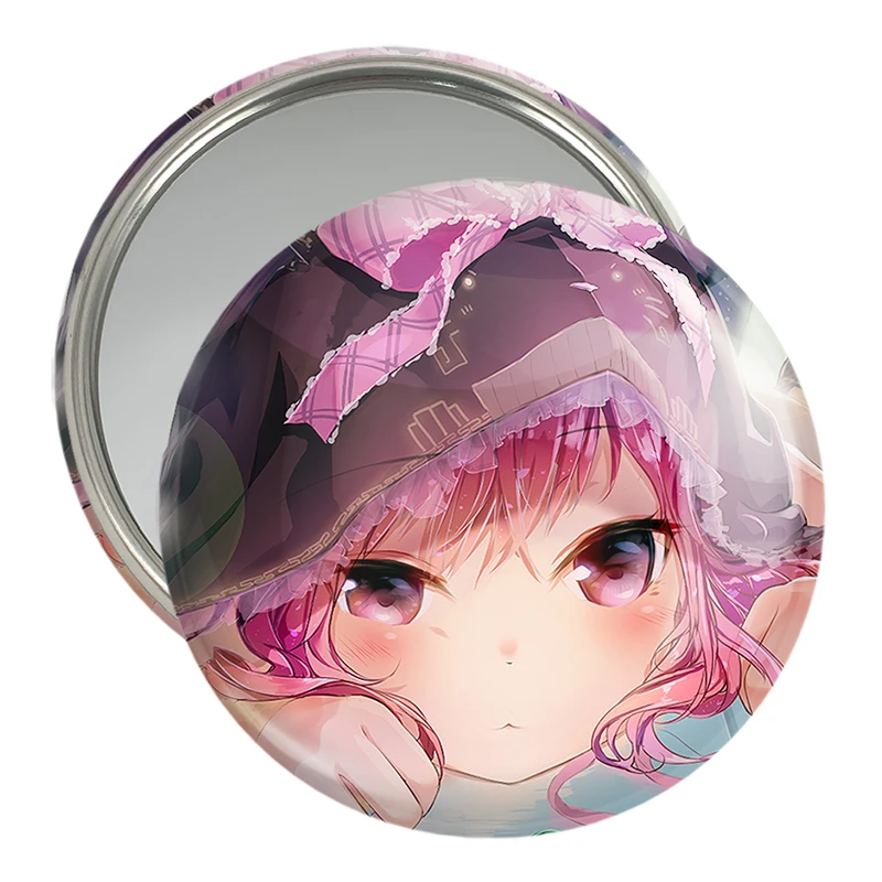 آینه جیبی خندالو مدل دختر انیمه ای  کد 18108