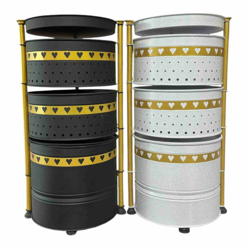 سبد سیب زمینی و پیاز مدل 3 طبقه طرح باکس دار