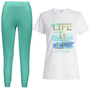 ست تی شرت و شلوار دخترانه مدل 109