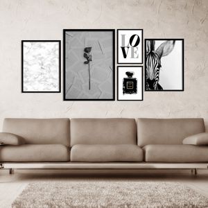 تابلو بکلیت طرح عطر و گل مدل 411 مجموعه 5 عددی
