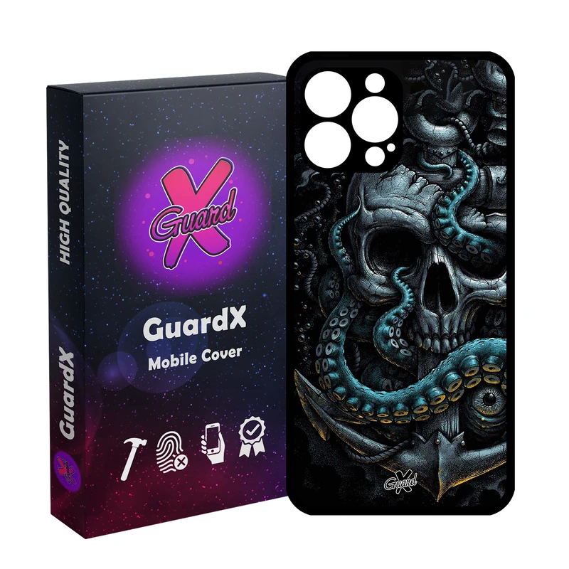 کاور گارد ایکس طرح جمجمه مدل Glass10563 مناسب برای گوشی موبایل اپل iPhone 13 Pro Max