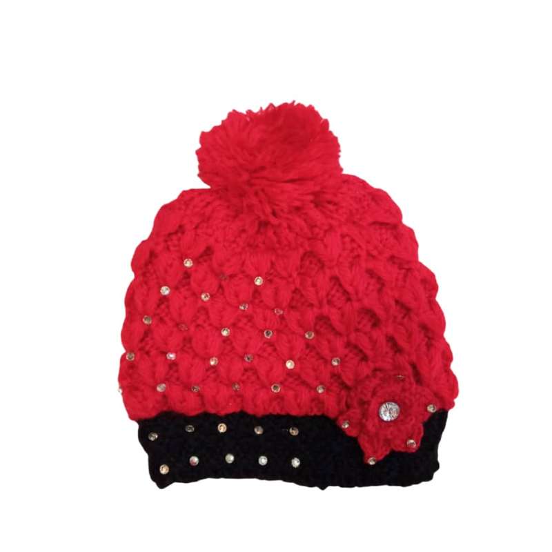 کلاه بافتنی بچگانه مدل لب دو رنگ 003