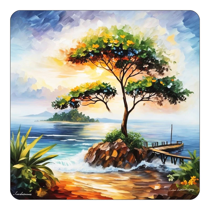 مگنت کاکتی طرح نقاشی رنگ روغن مدل mp73050