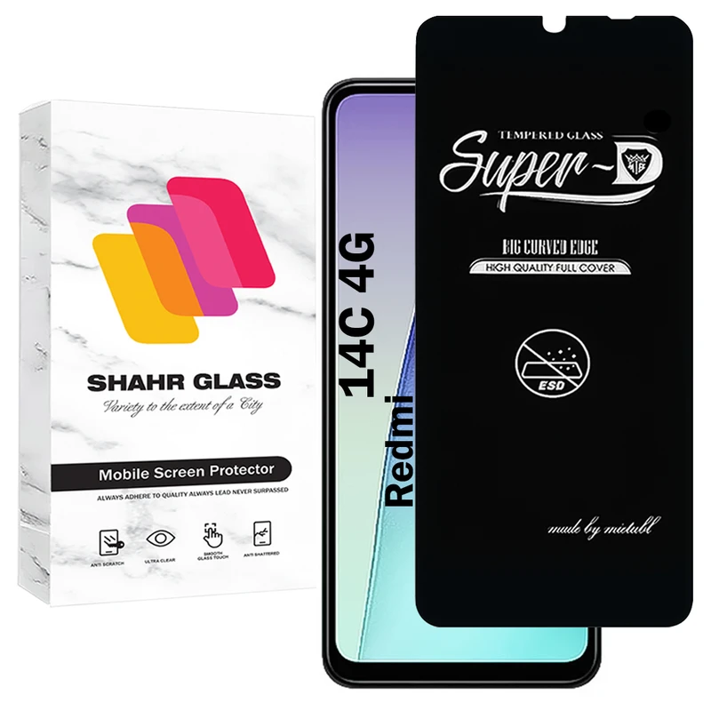 محافظ صفحه نمایش شهر گلس مدل SUPERDNSH مناسب برای گوشی موبایل شیائومی Redmi 14C 4G