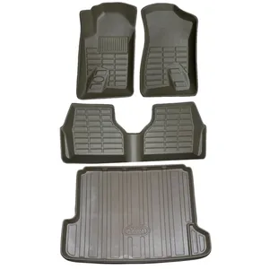 کفپوش سه بعدی خودرو پایا مدل MC پلی اورتان به همراه کفپوش صندوق مناسب برای پژو ۴۰۵