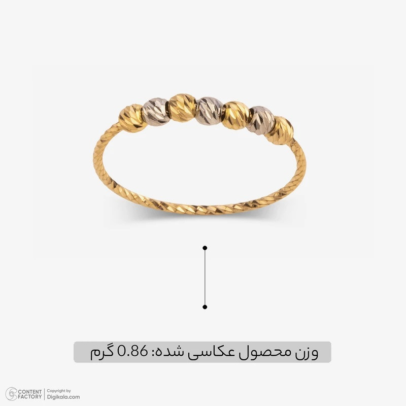 انگشتر طلا 18 عیار زنانه رضا گلد مدل البرنالدو  - 3