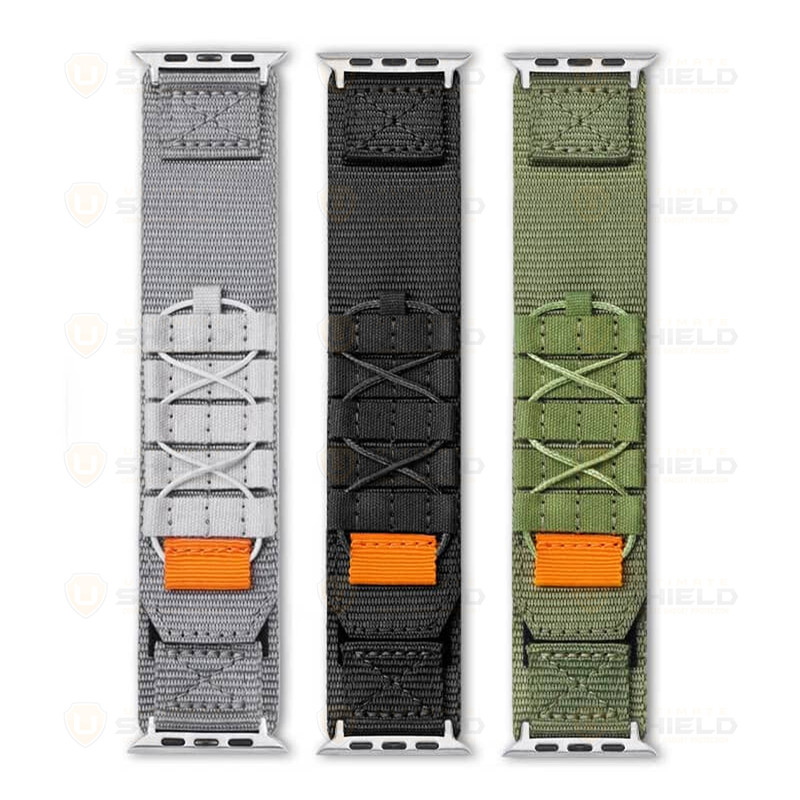 بند آلتیمیت شیلد مدل Nylon Cross مناسب برای اپل واچ 42/44/45/49 میلی متری سری Se/1/2/3/4/5/6/7/8/9/Ultra/Ultra2/Ultra3