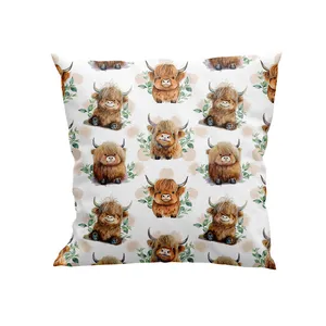 کوسن کودک پاد آفرین مدل بچه گاو شاخدار کد DKK1137