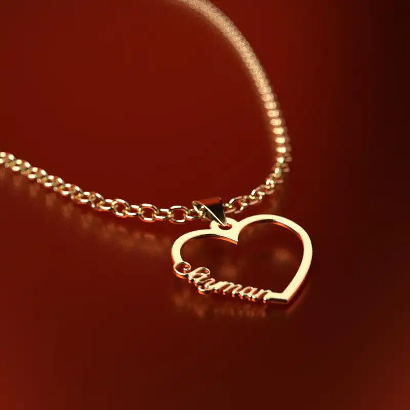 گردنبند طلا 18 عیار زنانه مدوپد مدل اسم سایمان sayman کد GBB12448 به همراه باکس گل رز جاویدان