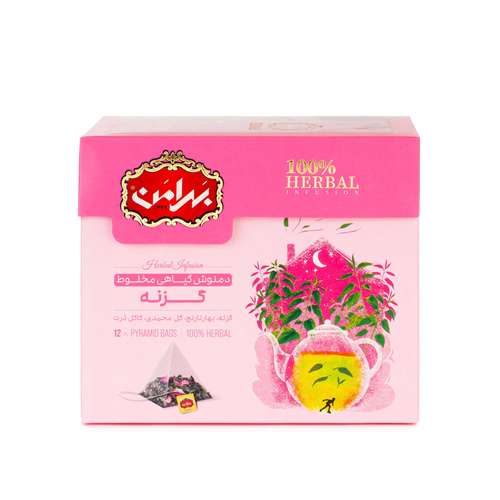 دمنوش گزنه کیسه هرمی بهرامن بسته 12 عددی