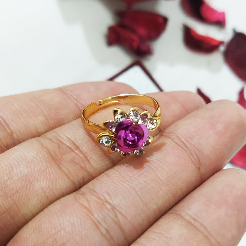 انگشتر دخترانه سلین کالا مدل گل رز کد ce-As30