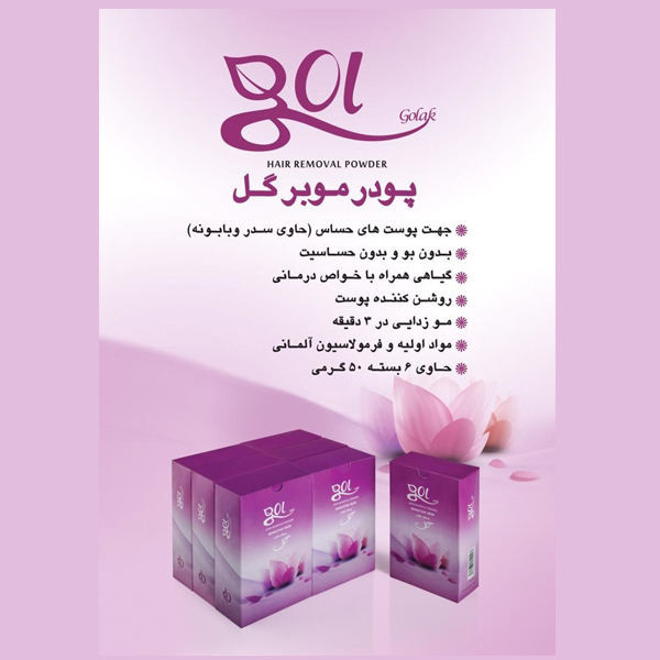 پودر موبر گل مدل Re2 وزن 50 گرم مجموعه 6 عددی