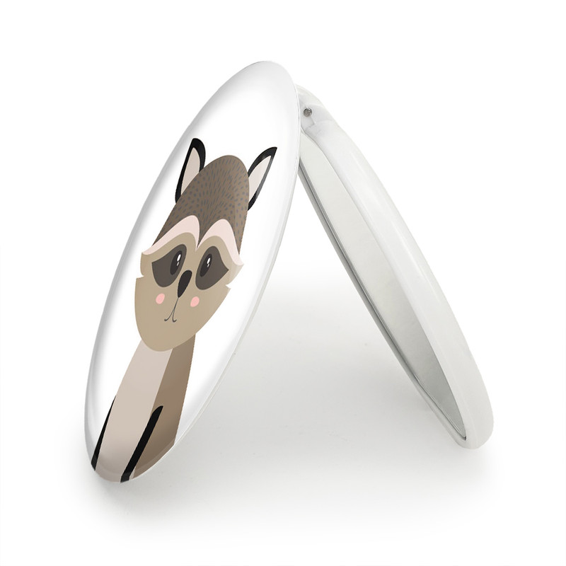 آینه جیبی خندالو طرح راکون مدل تاشو کد 5188