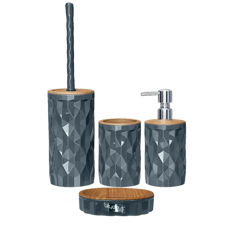 ست سرویس بهداشتی 4 تکه مدل wooden