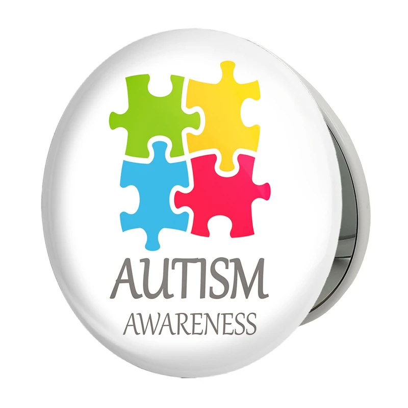 آینه جیبی خندالو طرح اتیسم Autism مدل تاشو کد 26741 