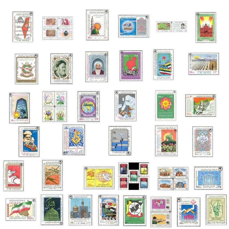 مجموعه کامل تمبر یادگاری سال 1365 مدل 37 عددی
