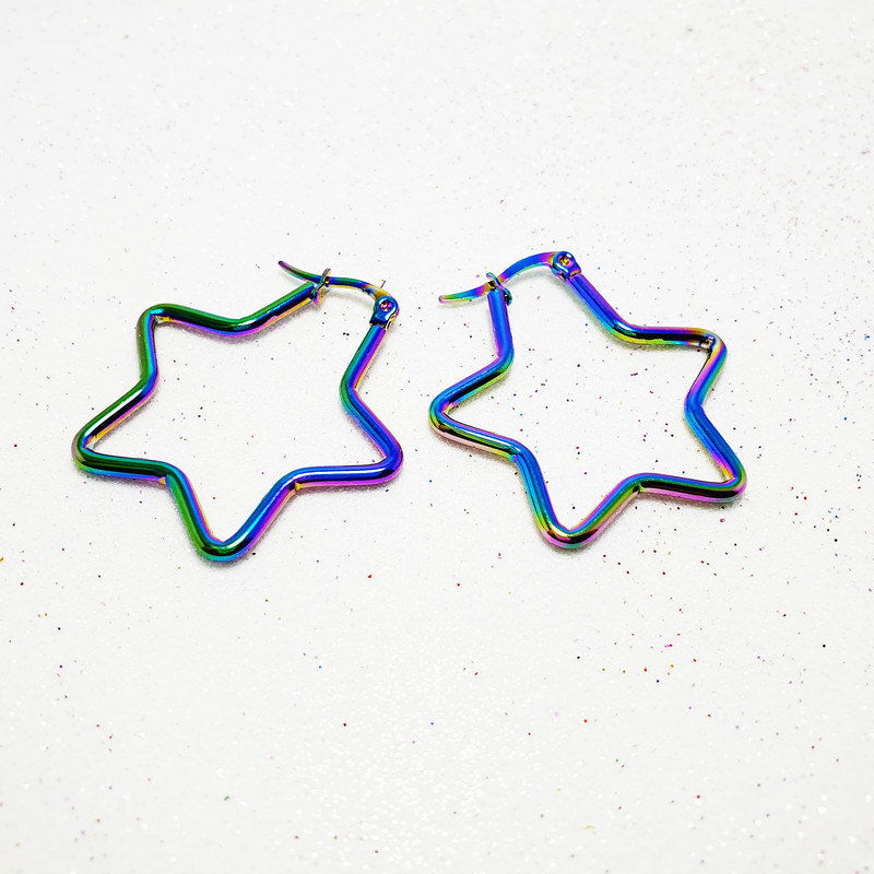 گوشواره زنانه مدل ستاره هولوگرامی 571 گوشواره زنانه مدل ستاره هولوگرامی 571