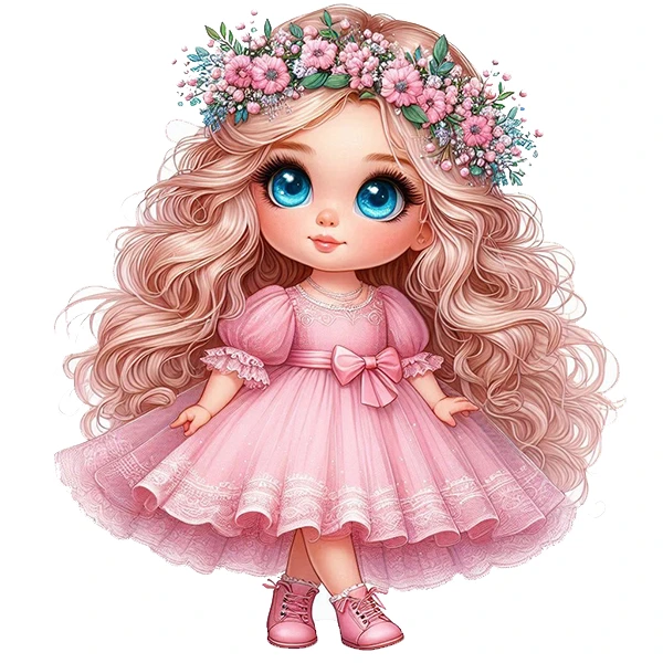 استیکر پارچه و لباس پاد آفرین طرح دختر کد 2537