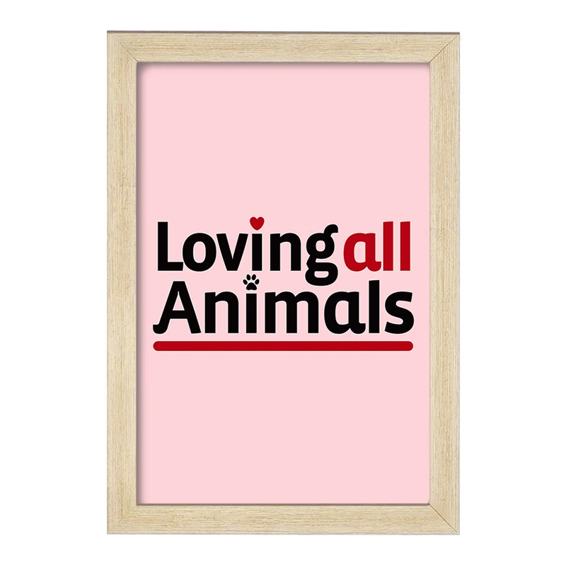 تابلو خندالو مدل حمایت از حیوانات کد 27374