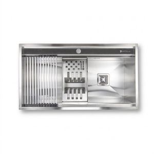سینک ظرفشویی استیل توکار یک لگنه کمتال مدل A-90