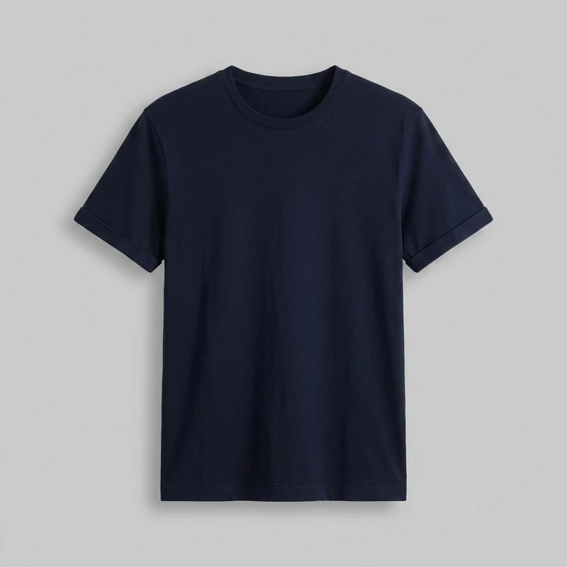 تیشرت مردانه ساده (بیسیک) آستین کوتاه پاکتی - مدل TC-00-Navy